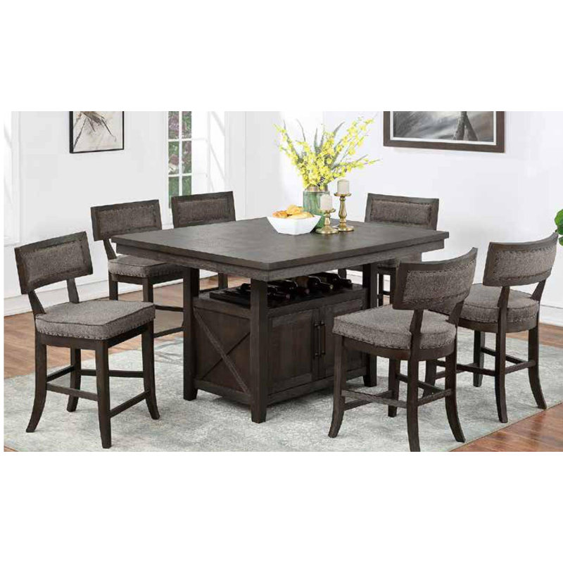 Solid Wood 6-Person Dining Set
