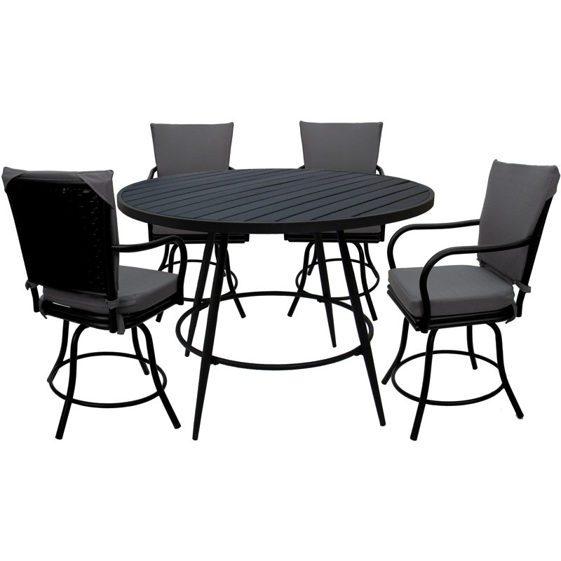 Ensemble repas pour 4 personnes Soter, Gris, Noir