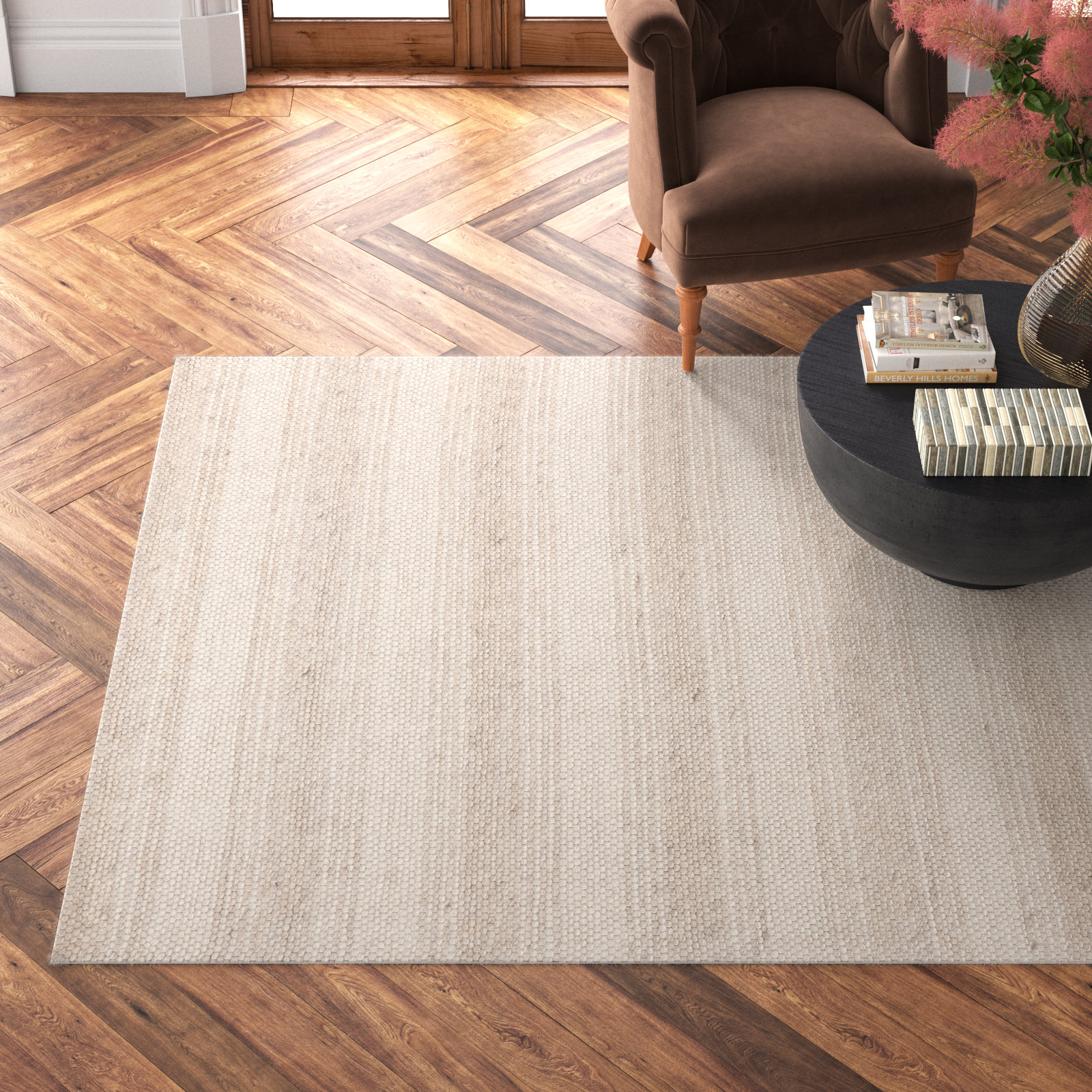 Jared Beige Brown Hand-Loomed Rug, Rectangle 8' x 10'