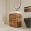 Ensemble de meuble-lavabo simple autoportant 24 po avec lavabo en résine, 24 po et 2 tiroirs-838833027