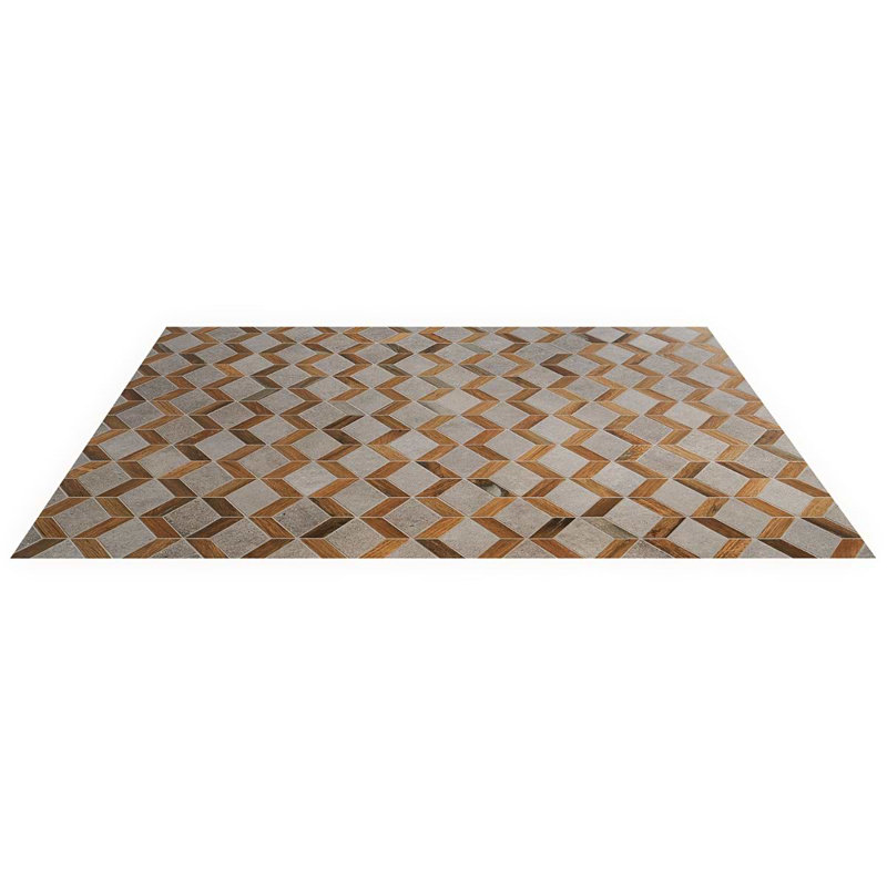 Eternal 9x12 Diamond Matte Wood Look and Cement Porcelain Mosaic Tile