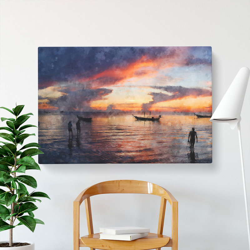 Boats In Thailand - Wrapped Canvas, 35cm H x 50cm W x 3cm D