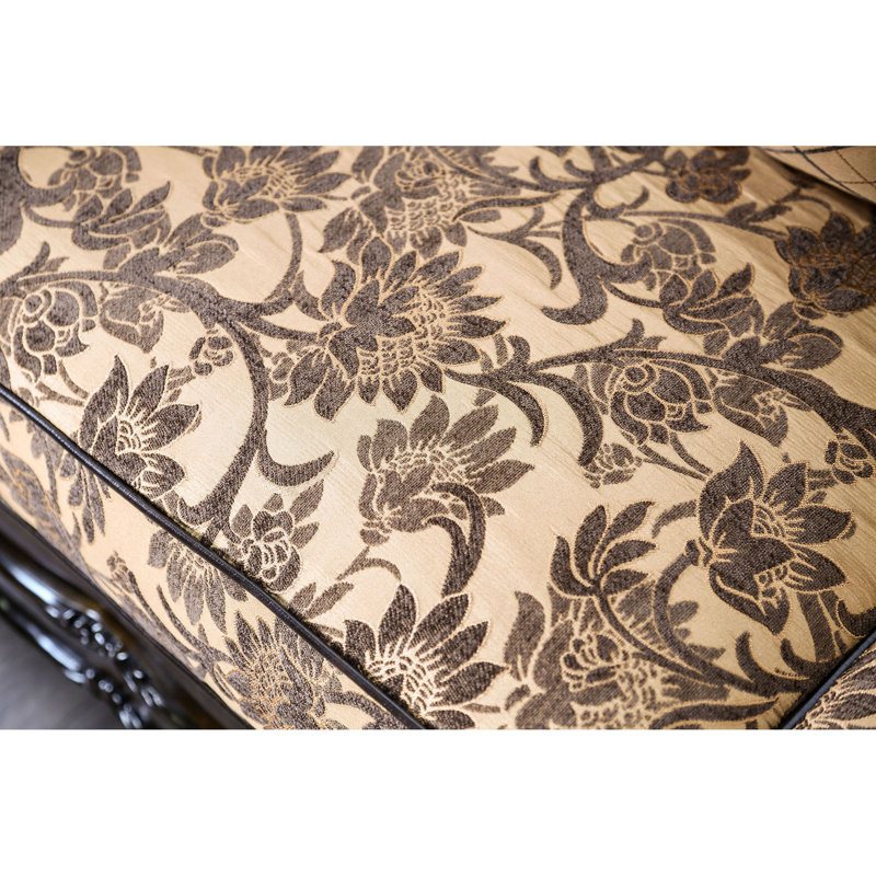 Samuels 93'' Faux Leather Sofa, Tan/Dark Brown Faux Leather