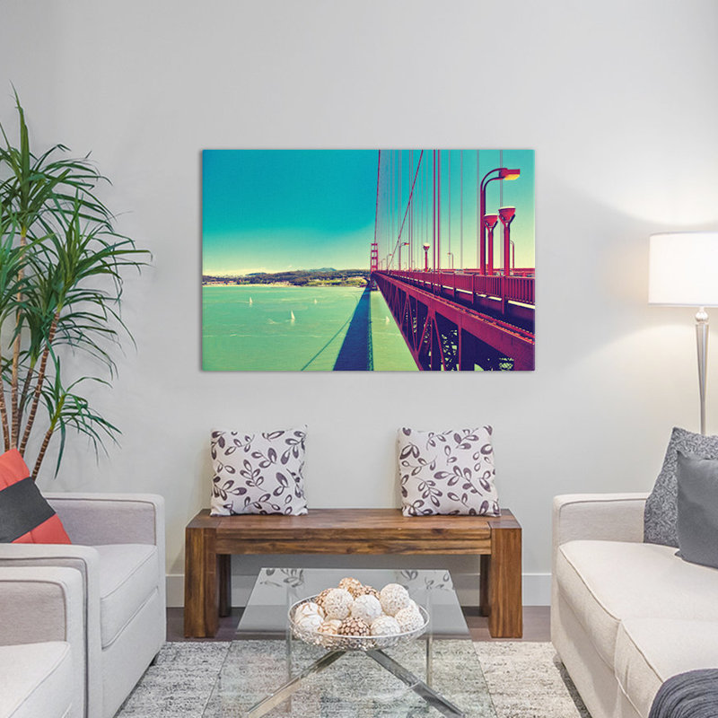 «The Golden Gate Bridge» par Philippe Hugonnard, reproduction de photo sur toile tendue, H 12 po x l 18 po x P 1,5 po