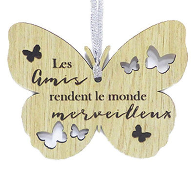 Ornement papillon avec mots