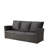 67.7" All-Weather Wicker 3-Seat Patio Sofa With Thick Black Cushions & Black Frame-1462381685
