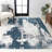 Marusya Contemporary Bohemian Abstract Marble Navy/White Rug-36066792
