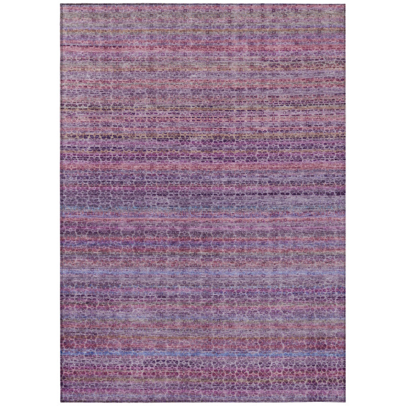 Machine Washable Indoor/Outdoor Oden ACN2155 Striped Rug, Rectangle 8' x 10'