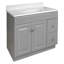 Meuble-lavabo Wyndham de 37 po avec comptoir blanc entièrement assemblé-101466678