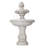37.4"H 2-Tier White Polyresin Outdoor Water Fountain