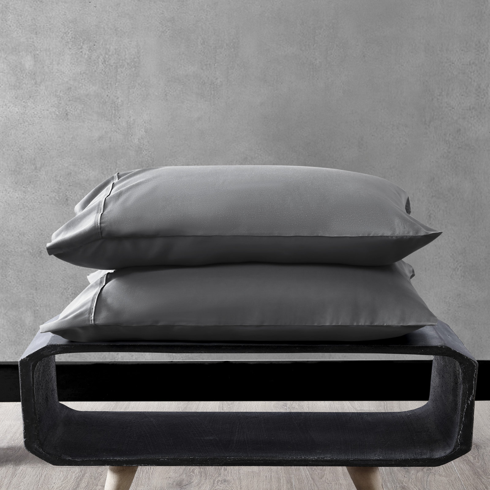 Laflin Sateen - Set of 2, Standard, Charcoal