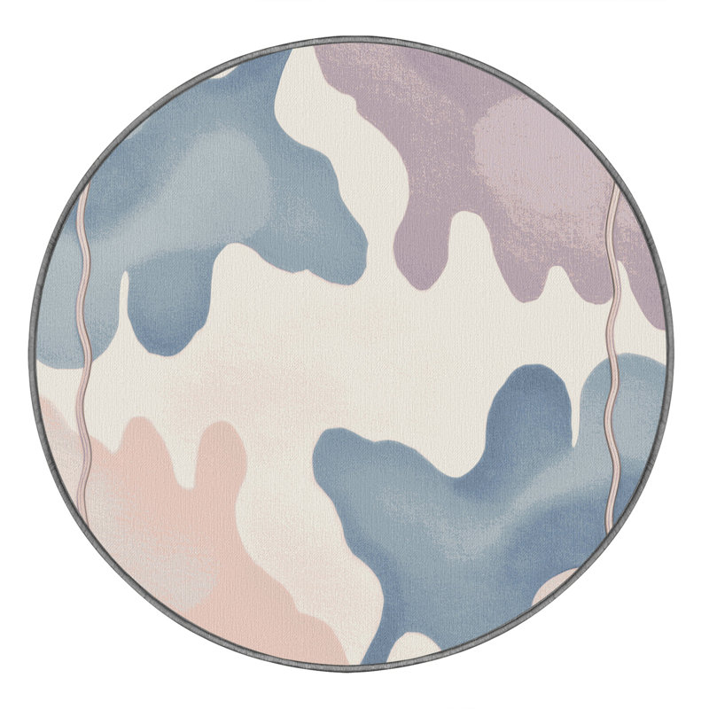 Blush Horizon Rug, Round 5'