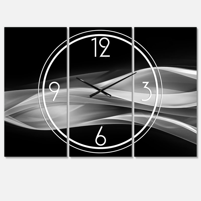 Glittering Silver Pattern - Modern wall clock
