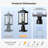 20.8" H Pier Mount Lights Post Lantern-2067359720