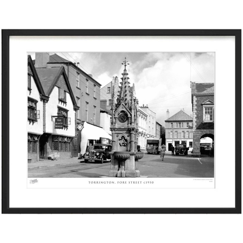 Torrington, Fore Street C1950 by Francis Frith - Single Picture Frame Print, 28cm H x 36cm W x 2.3cm D
