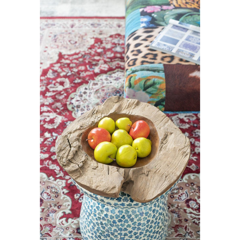 Bol décoratif en teck Aisling - P 16 x 5 po