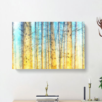 Sunlight Upon The Trees - Wrapped Canvas Painting
