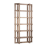 94" H x 44" W Solid Wood Etagere Bookcase