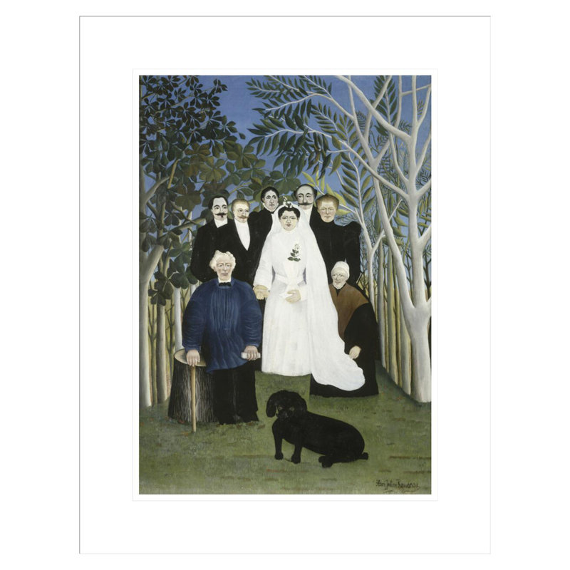 La fête de mariage par Henri Rousseau - Impression numérique sur toile, H 21,75 po x l 16,91 po