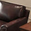 Causeuse-coussin standard en cuir véritable brun