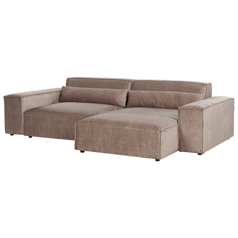 Boleslovas Sofa & Chaise, Left Hand Facing, Brown