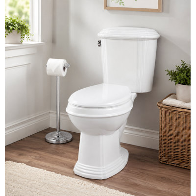 Chevington 1 Gallons GPF Round Chair Height Two-Piece Toilet (Seat Included)