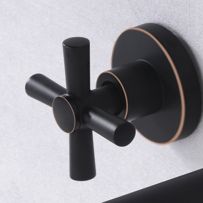 High Flow Rate Extra Long Spout Double Handle Wall Mounted, Oil Rubbed Bronze, Cross Handle