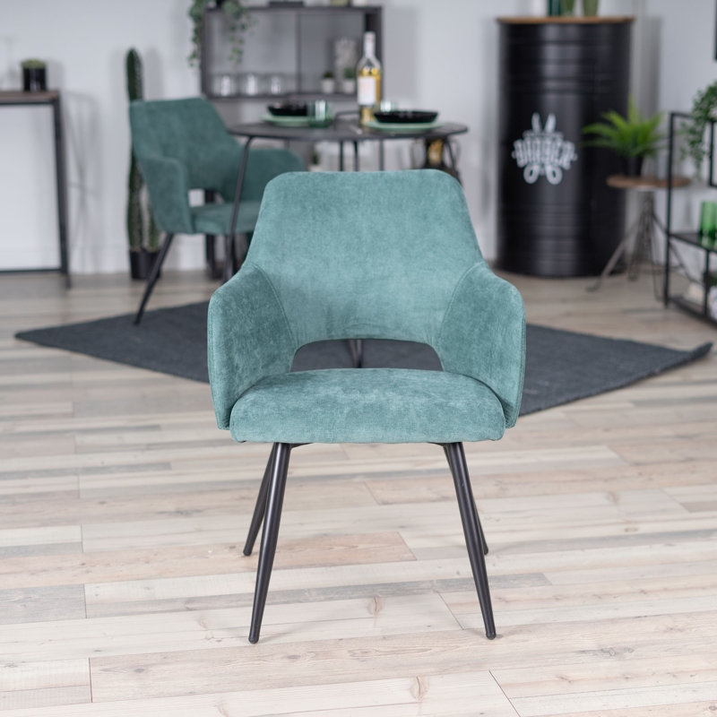 Bovey 127cm H Upholstered Armchair, Green