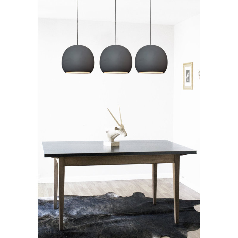 Luminaire suspendu 1 lumière, Noir, Noir mat