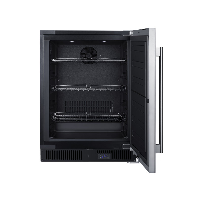 24" Wide Built-In All-Freezer, Black