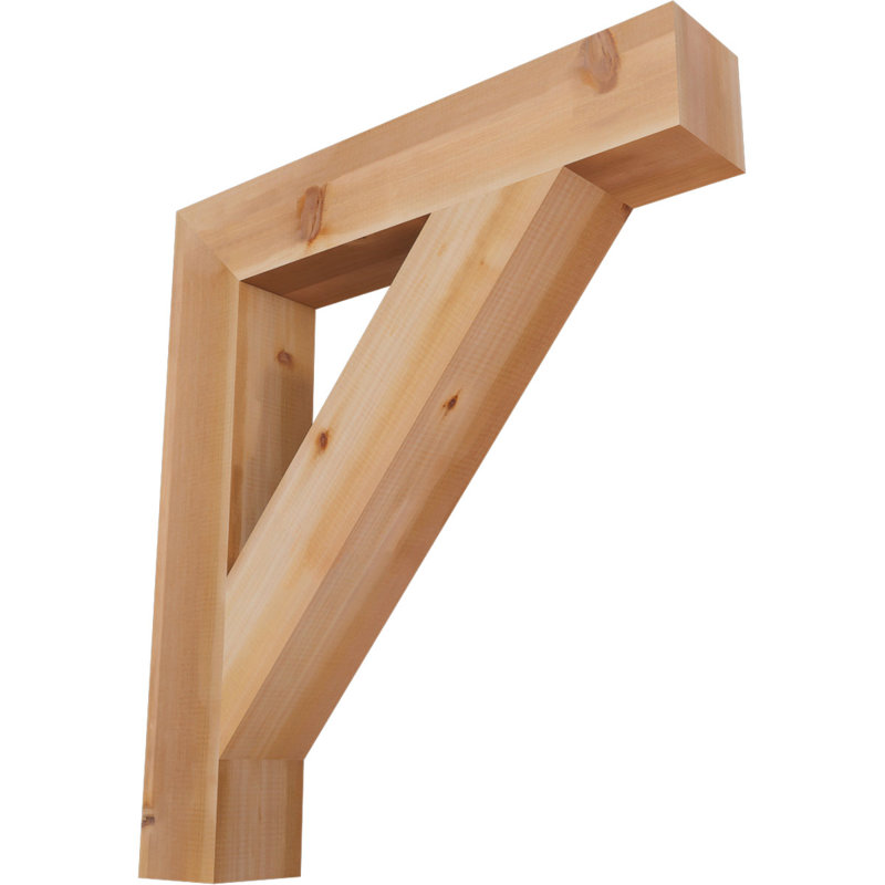 Support de bloc traditionnel, Cèdre rouge de l'Ouest (lisse), H 38 po x l 5,5 po x P 34 po
