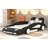 Twin Size Race Car-Shaped Platform Bed With Wheels-1507966894