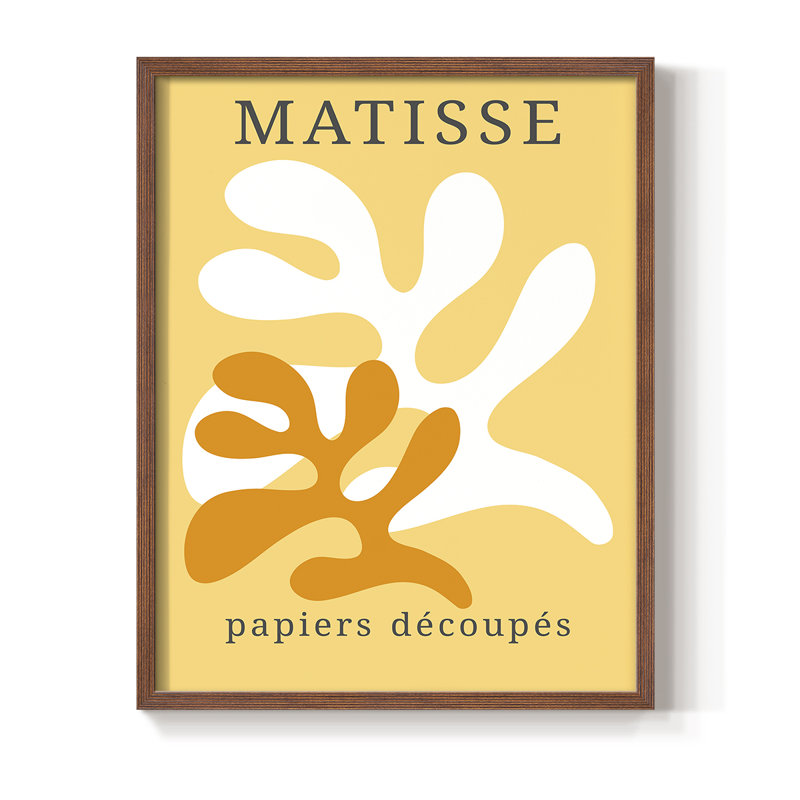 Matisse CECLVII, reproduction encadrée - bois massif, Brun, H 20 po x l 16 po