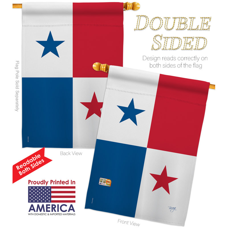 « panama flags of the world », impression en polyester de 2 côtés 40 x 28 po ensemble de drapeau