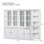 2 x 75,25 po de hauteur et deux tablettes triangulaires