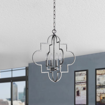 4 - Light Geometric Pendant Moroccan Architectural Lamp