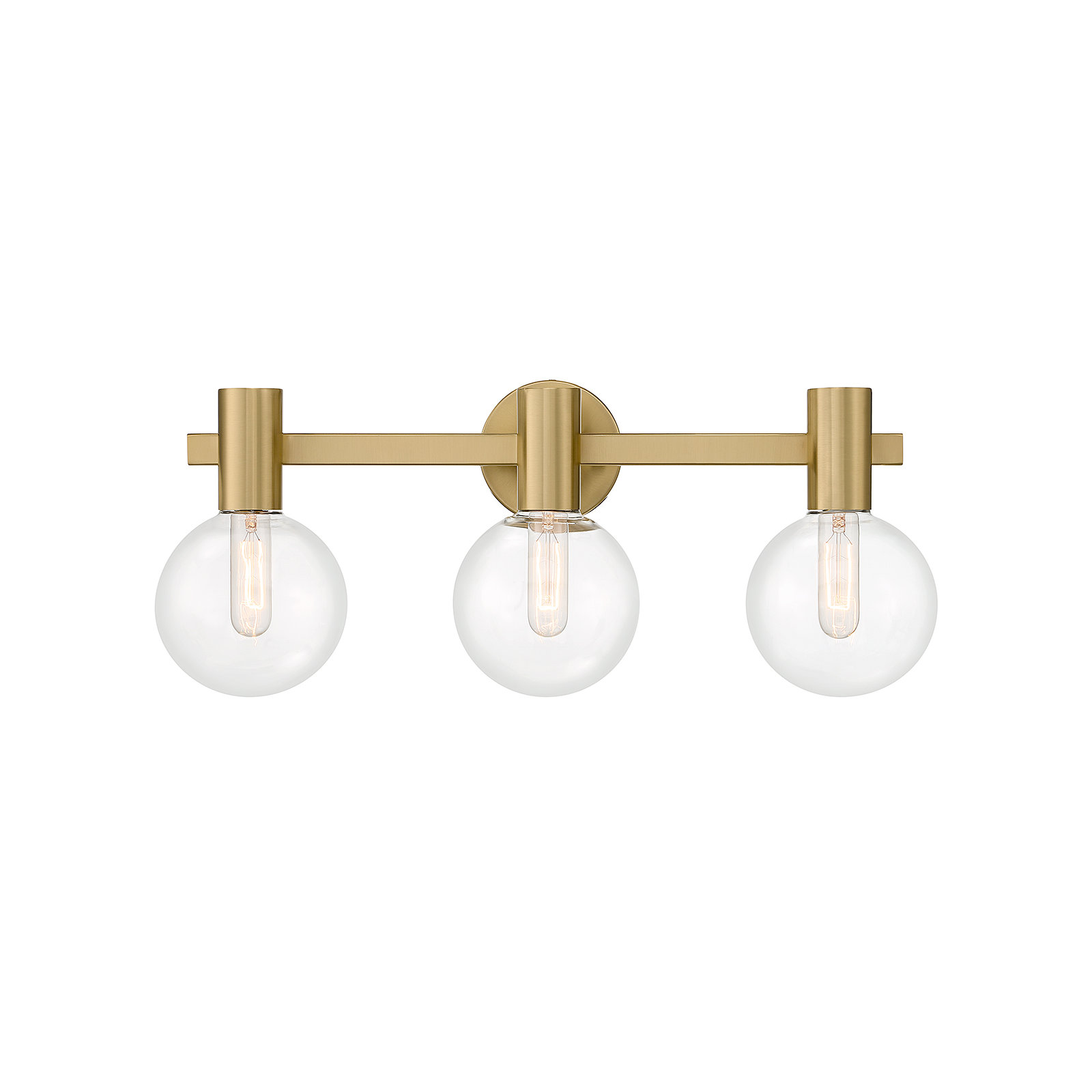 Roelf 3 Light Transparent Bath Sconce, Gold