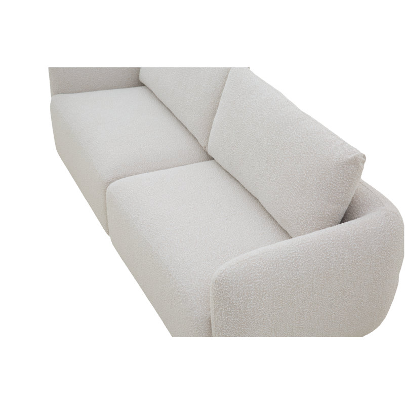 Naydia Sofa & Chaise, Beige Boucle