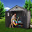 Spacious 8x6 Ft Resin Sheds with Storage, Steel Frame, Modern Backyard Shed-137365336