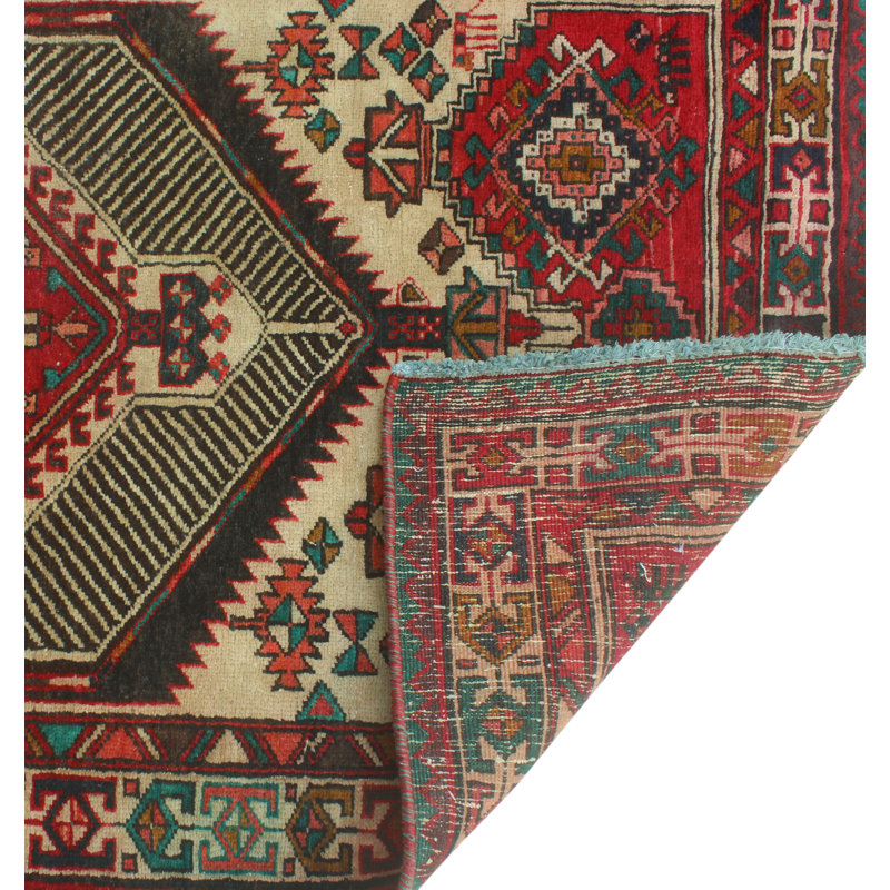 Shatia One-of-a-Kind 3'2" x 10'3" Runner Wool Area Rug in Red