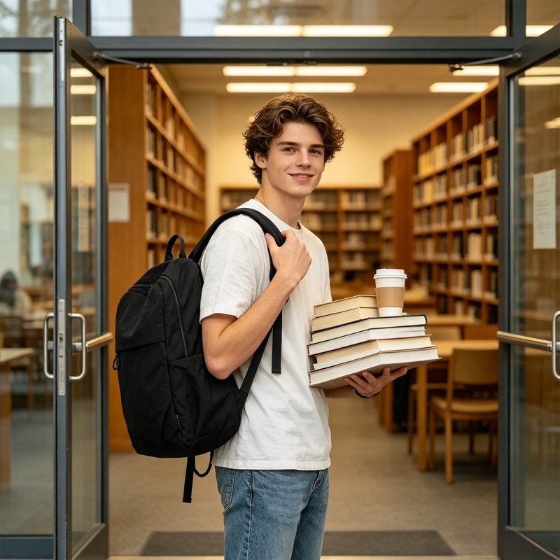 Sac à dos en polyester pour la rentrée scolaire, sac à dos étudiant style preppy, sac bandoulière tendance pour l'extérieur et sac de voyage ultraléger grande capacité