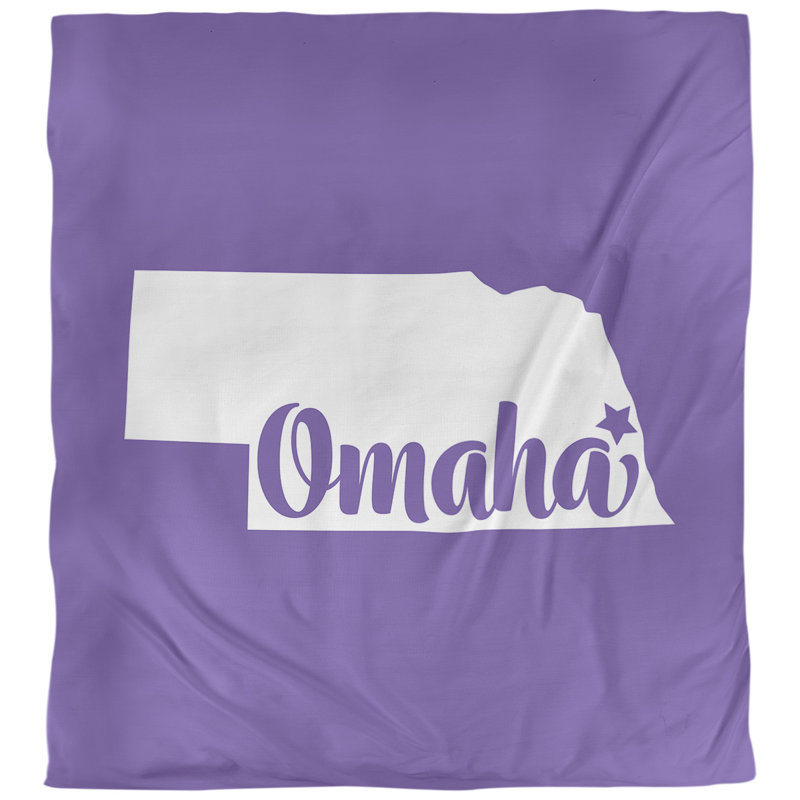 Housse de couette omaha nebraska, Housse de couette pour grand lit, Mauve, Polyester brossé