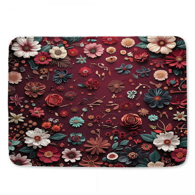 Tapis de bain floral