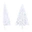  Demi-arbre de Noël artificiel en PVC blanc, acier grand