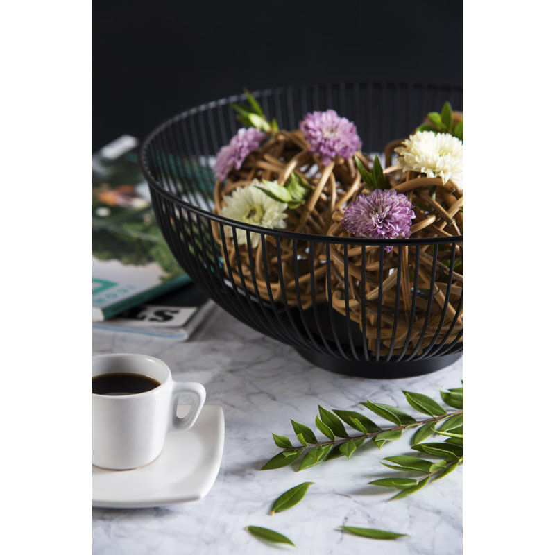 Excelsa Eclipse Stainless Steel Fruit Bowl, Black