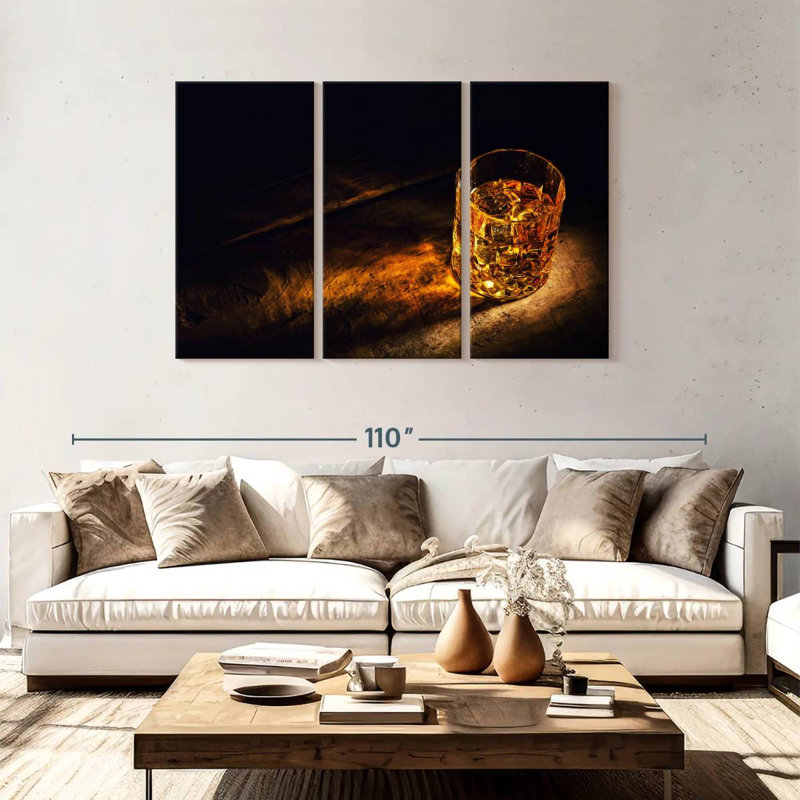 Yarlin Golden Whiskey, 48" H x 74" W