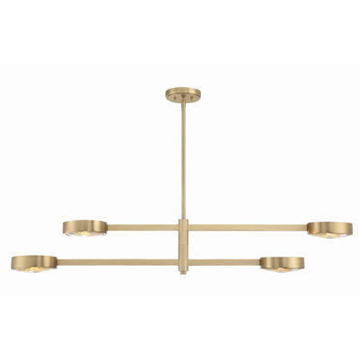 4 - Light Dimmable Modern Linear Chandelier