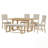 6-Piece Dining Table Set With Rectangular Table, 4 Chiars And Bench-2085443568