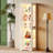Giass Display Cabinet, 5-tier Display Cabinet With Lock, Bookcasewith 3 Color Led Lights-1858032713