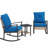 Patio Furniture Set Rattan Rocking Chairs, Coffee Table Button Tufted Cushions With-9977826